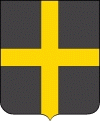 De sable à la croix d'or